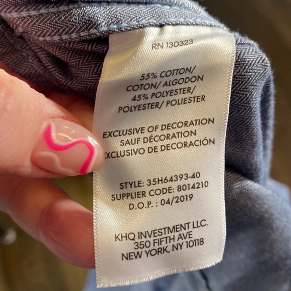 Calvin Klein Chambray Blue Button Down shirt XL - Picture 7 of 10